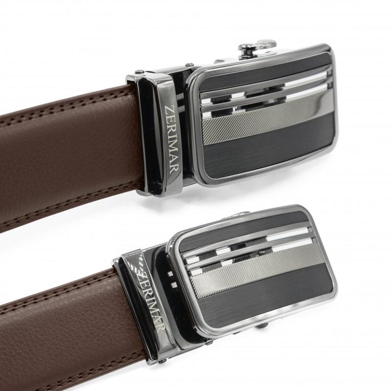zerimar shoes Cinturón de piel con hebilla automatica modelo TRENO En línea