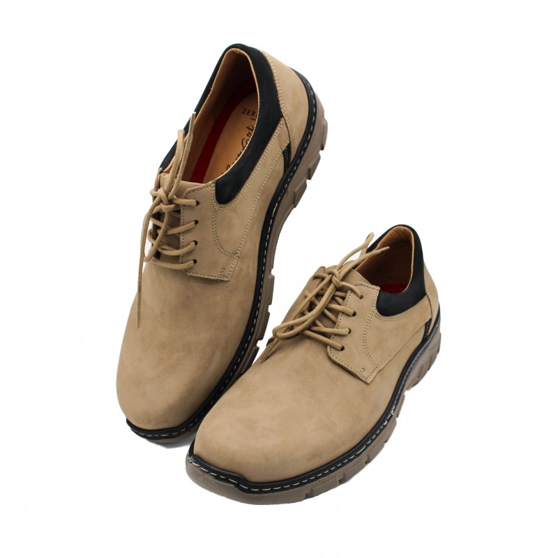 zerimar shoes Zapatos de piel 2 colores con cordones modelo BIONIO Outlet
