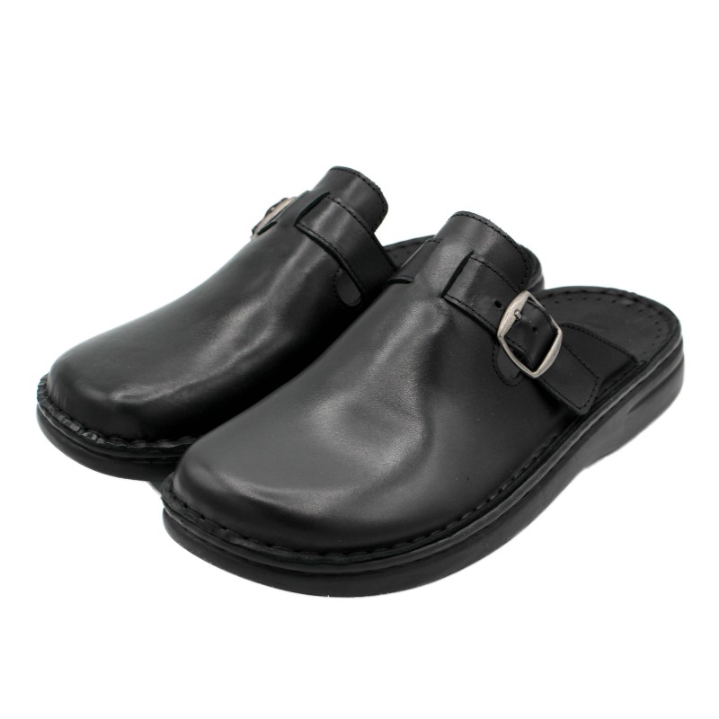 zerimar shoes Zuecos de piel con hebilla modelo BOSTON Outlet online