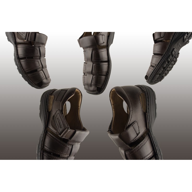 zerimar shoes Sandalia de piel cerrada con velcro modelo KUNO Ofertas