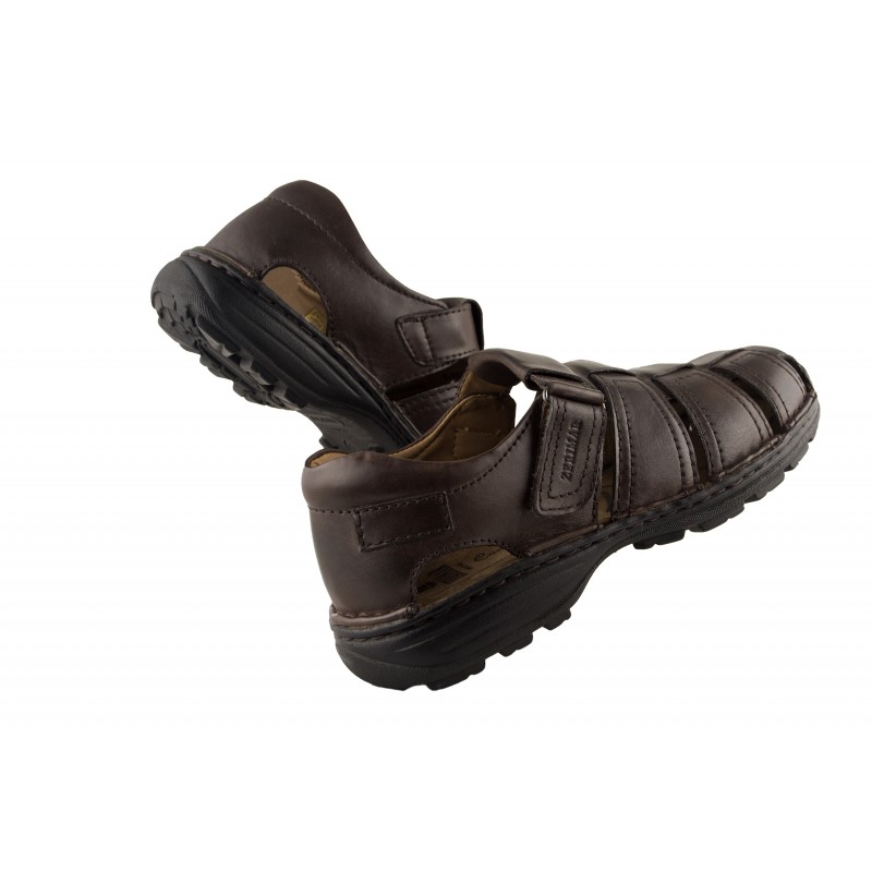 zerimar shoes Sandalia de piel cerrada con velcro modelo KUNO Ofertas