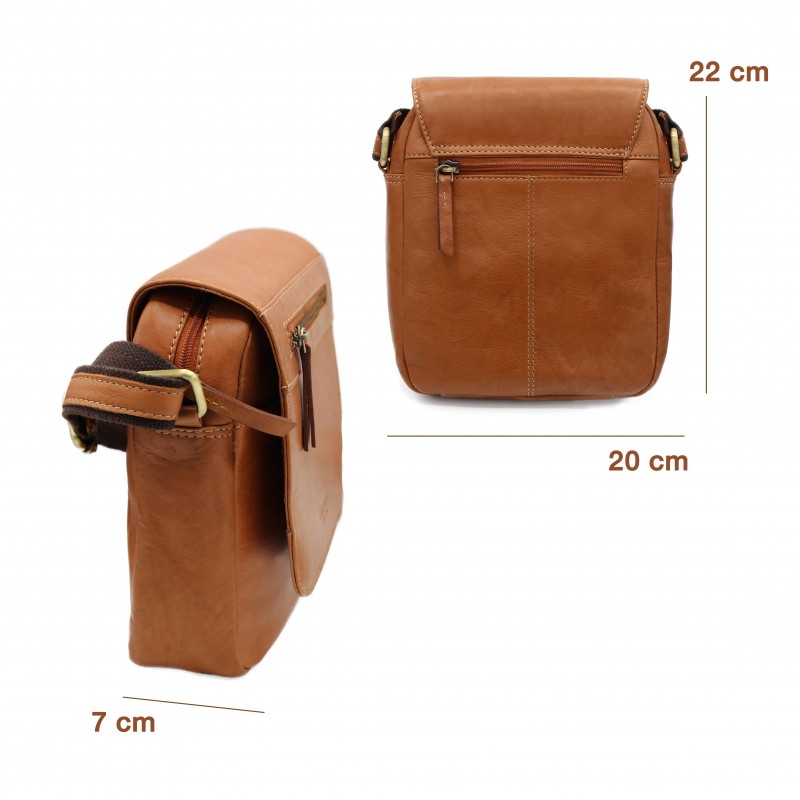 zerimar shoes Bolso bandolera de piel modelo ZIMAR 22x20x7 cm Envío gratis