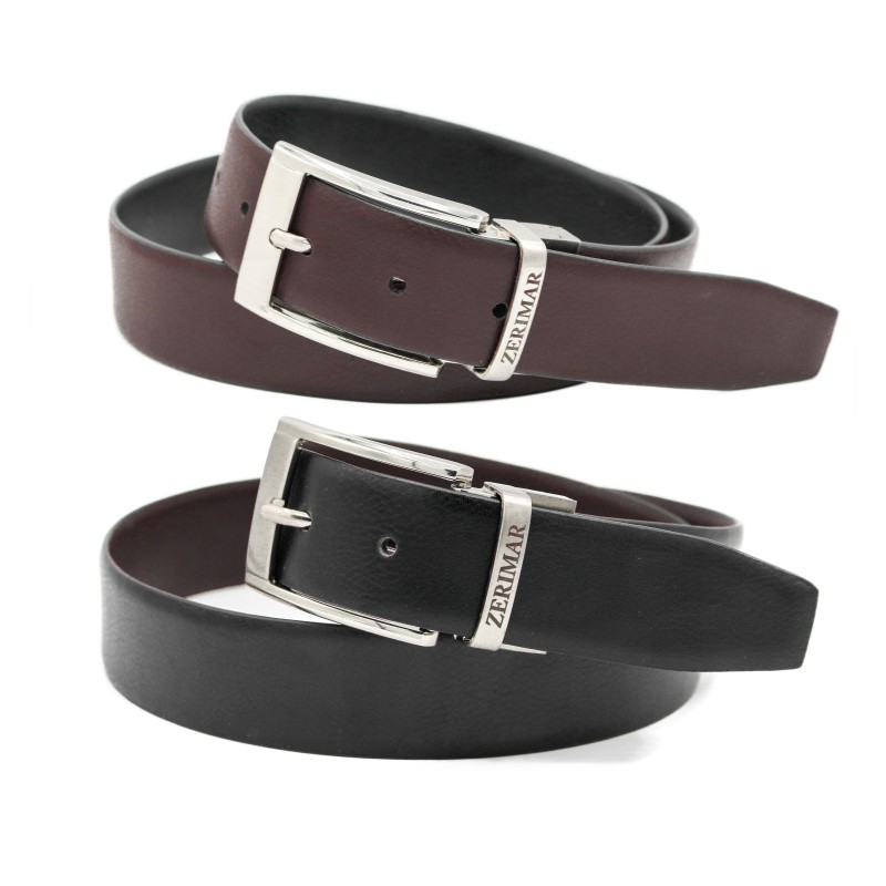 zerimar shoes Cinturón de piel 34 mm modelo reversible BHAIK Promoción por tiempo limitado