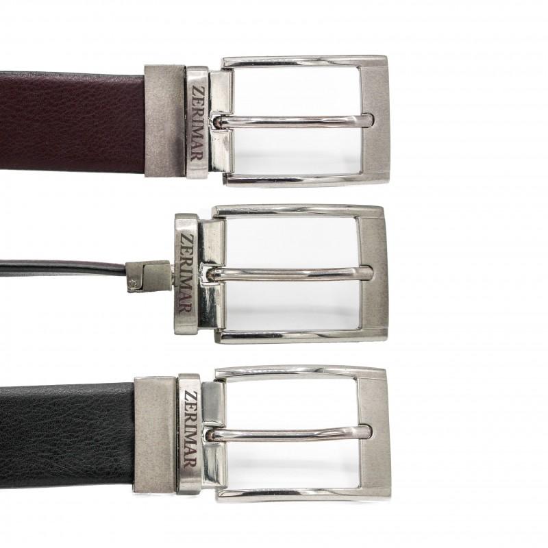 zerimar shoes Cinturón de piel 34 mm modelo reversible BHAIK Promoción por tiempo limitado