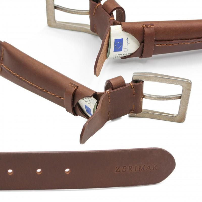 zerimar shoes Cinturón de piel con bolsillo interno modelo PAMAJA Tienda de fábrica