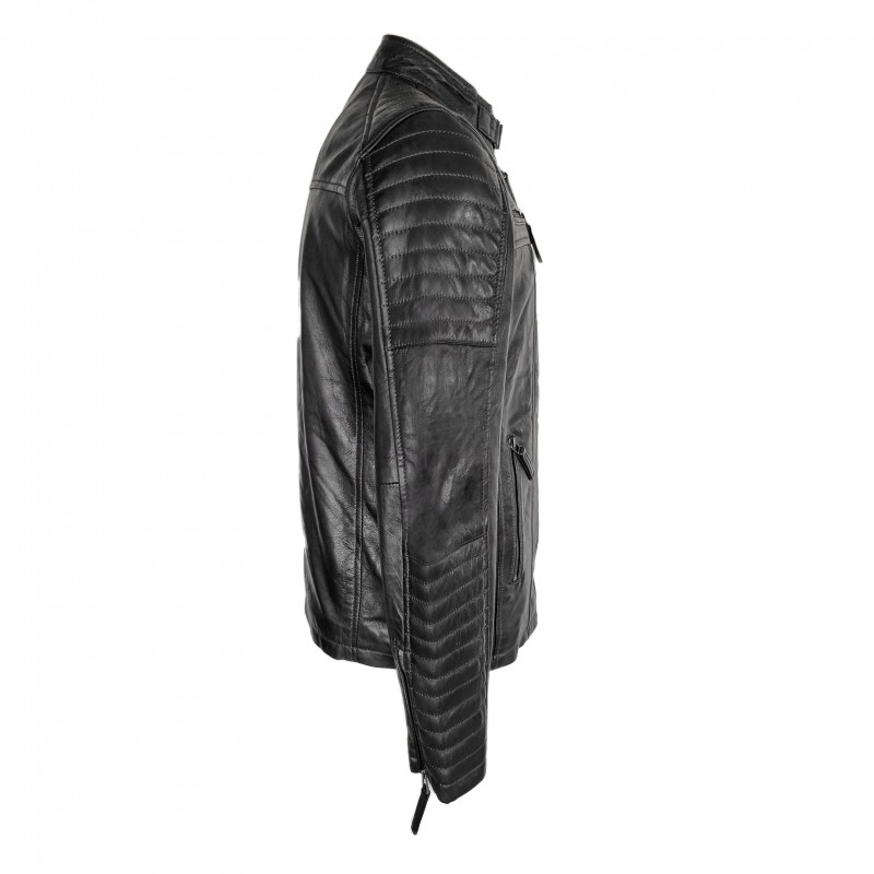 zerimar shoes Chaqueta de piel con detalle relieve modelo NAVAR Limitado a 3 días
