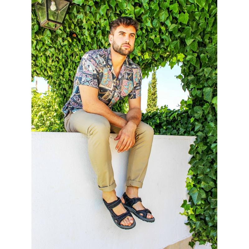 zerimar shoes Sandalias de piel STONE con cierre de velcro Última moda