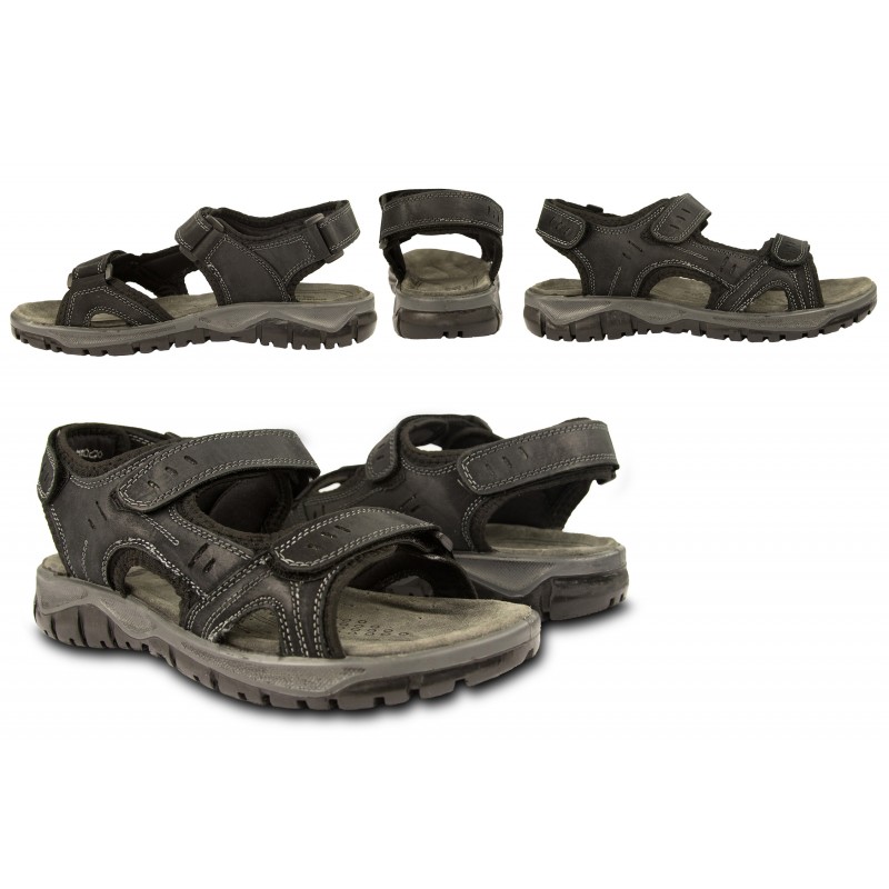 zerimar shoes Sandalias de piel STONE con cierre de velcro Última moda
