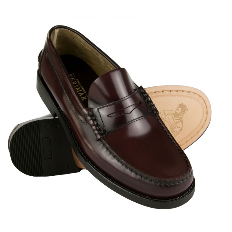 zerimar shoes Mocasines negros de piel natural con antifaz TALLA PLUS