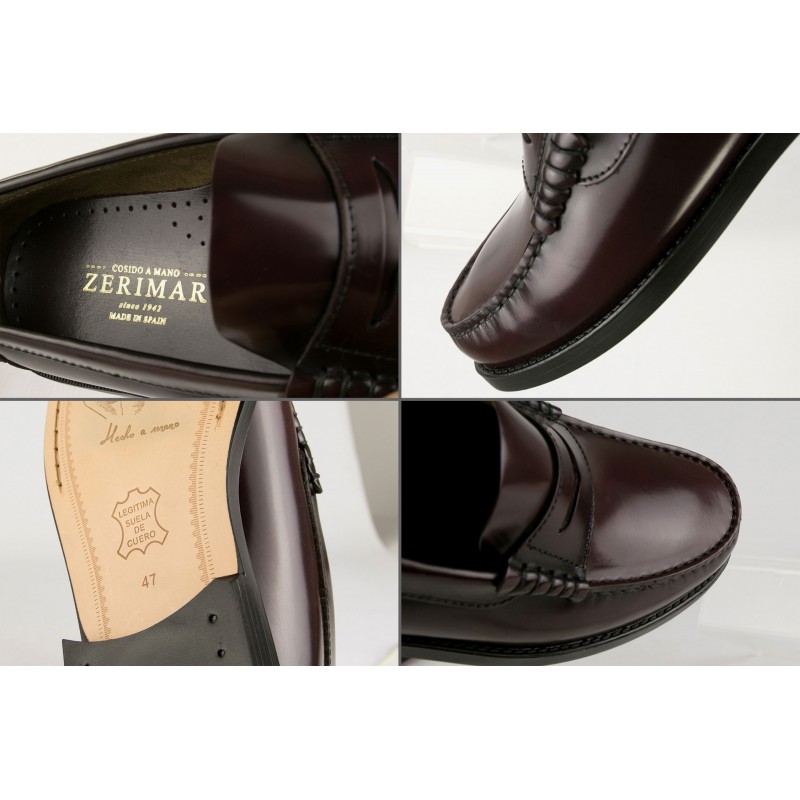zerimar shoes Mocasines negros de piel natural con antifaz TALLA PLUS Devoluciones gratuitas