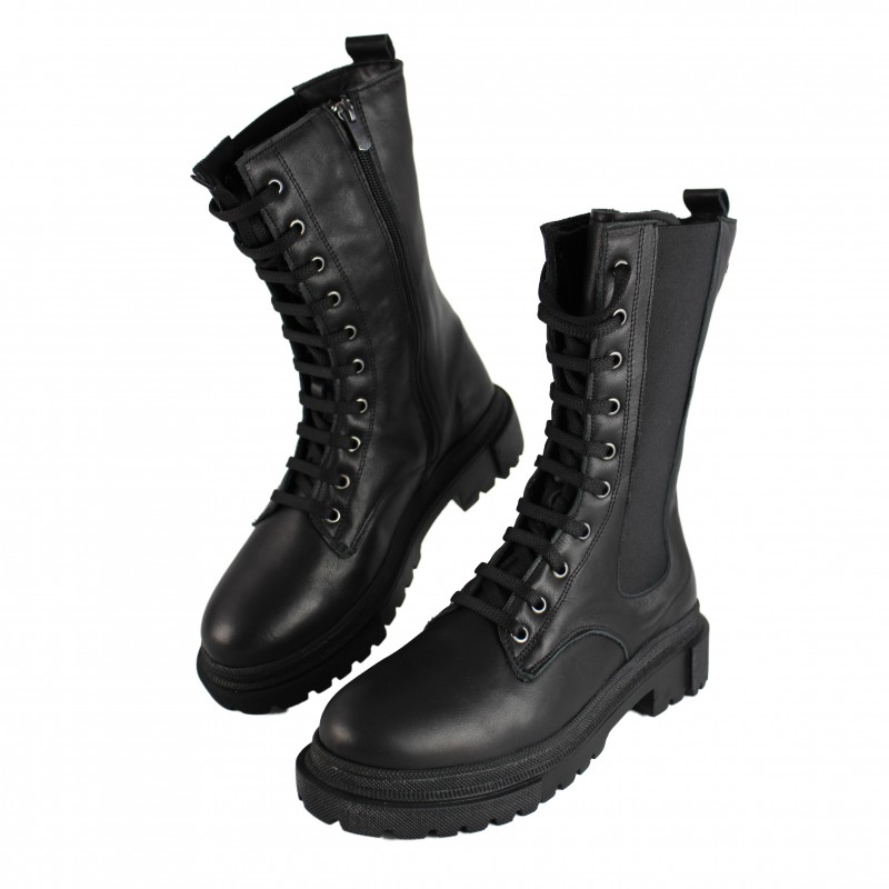 zerimar shoes Botas estilo militar con cremallera y elástico BOMB Últimos 3 días
