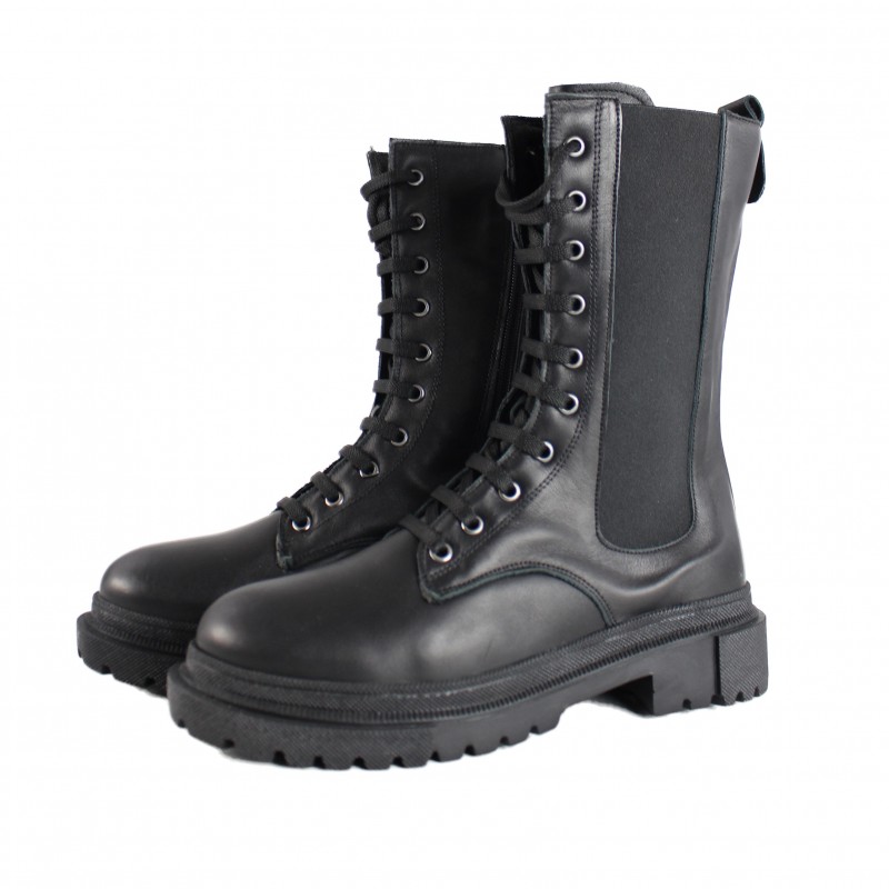 zerimar shoes Botas estilo militar con cremallera y elástico BOMB Últimos 3 días