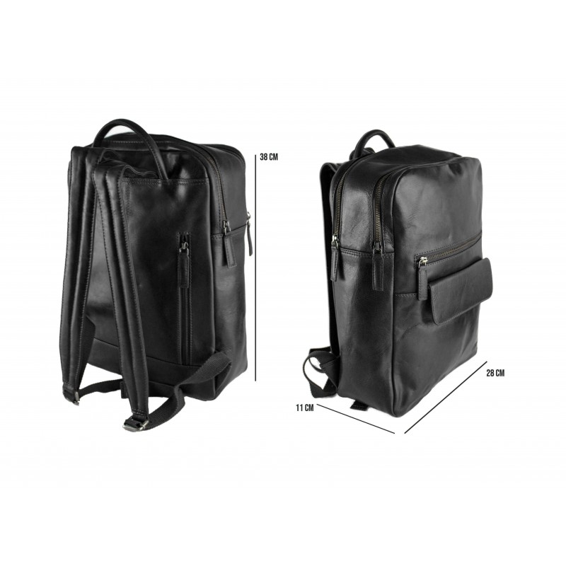 zerimar shoes Mochila de piel natural 38x28x11 cm BLOKE Solo queda un día