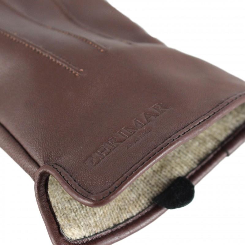 zerimar shoes Guantes de piel para hombre modelo FLOWK Grandes descuentos