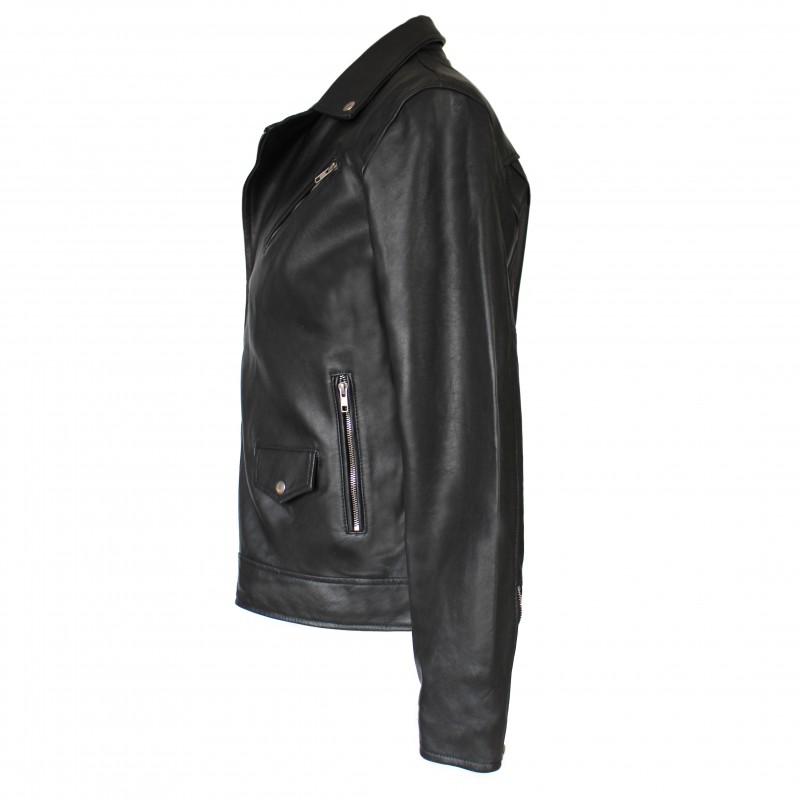 zerimar shoes Chaqueta heavy de piel con cremallera TAUMO Tienda de fábrica