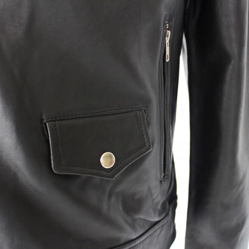 zerimar shoes Chaqueta heavy de piel con cremallera TAUMO Tienda de fábrica