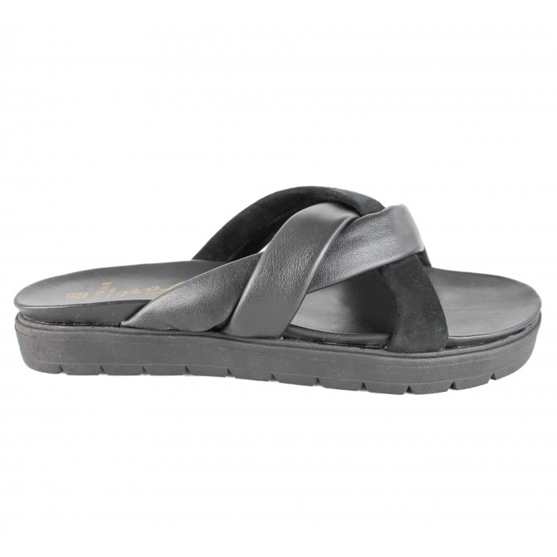 zerimar shoes Sandalias planas de piel combi modelo TRIADA Oferta exclusiva