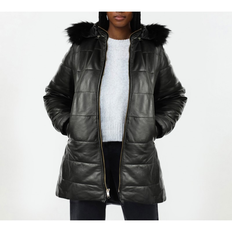 zerimar shoes Parka con capucha de zorro modelo PEPPER Devoluciones gratuitas