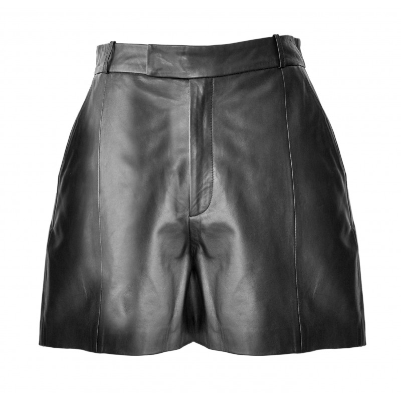zerimar shoes Pantalones cortos de cuero - shorts con doble cierre 2025