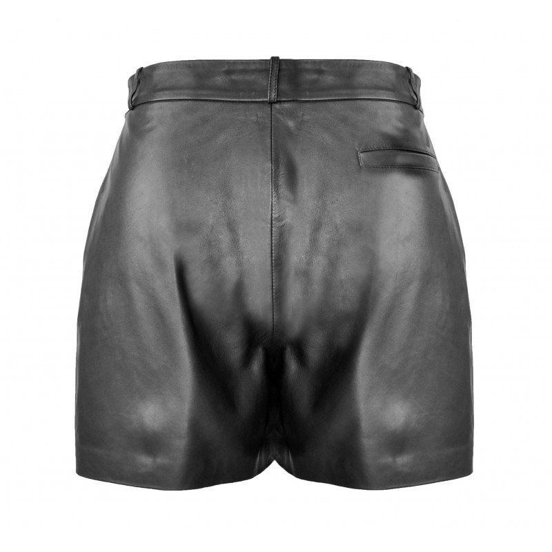 zerimar shoes Pantalones cortos de cuero - shorts con doble cierre 2025