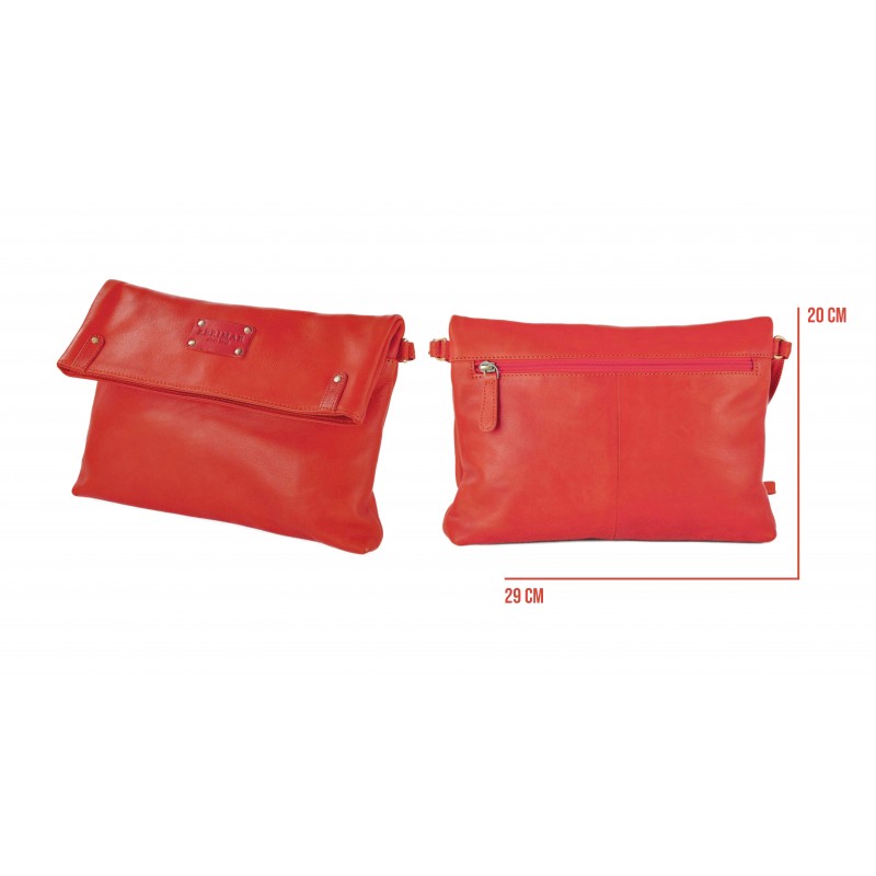 zerimar shoes Bolso de piel con solapa y doble imán EKKO 29x20x4 cm En oferta