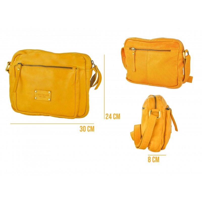 zerimar shoes Bolso de piel con multicremallera JAYCE 30x24x8 cm Gran oferta