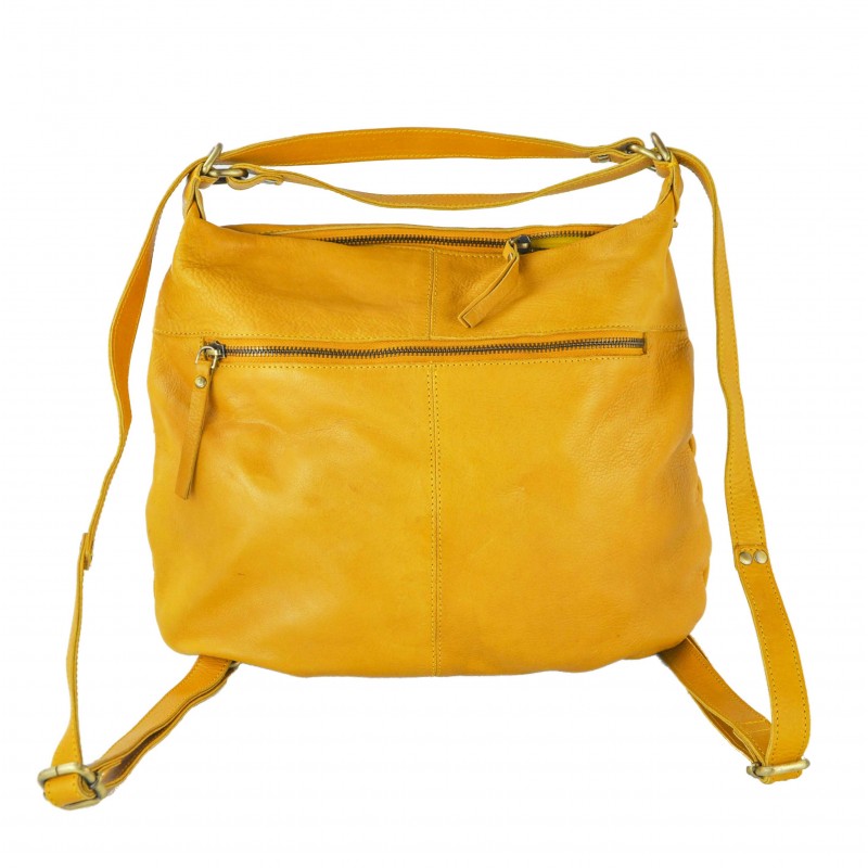 zerimar shoes Bolso-mochila de piel con multicremallera CAITLYN 40x35x10 cm Rebajas baratas
