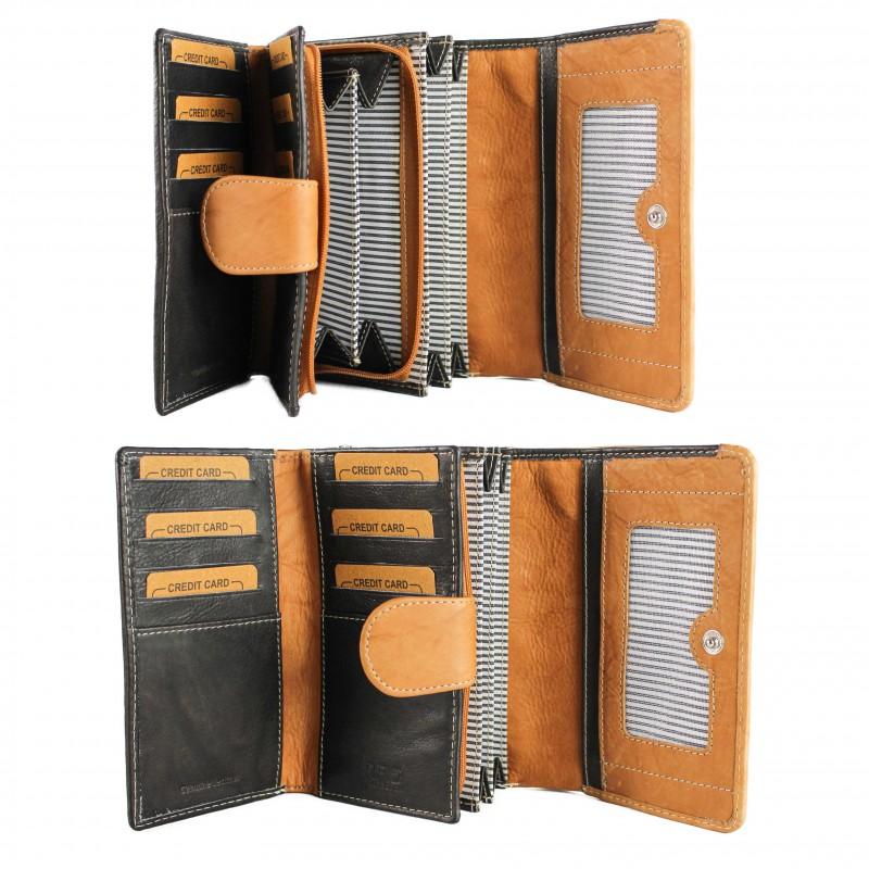 zerimar shoes Cartera de piel multiespacio triangulos 15 5x11 cm Tienda
