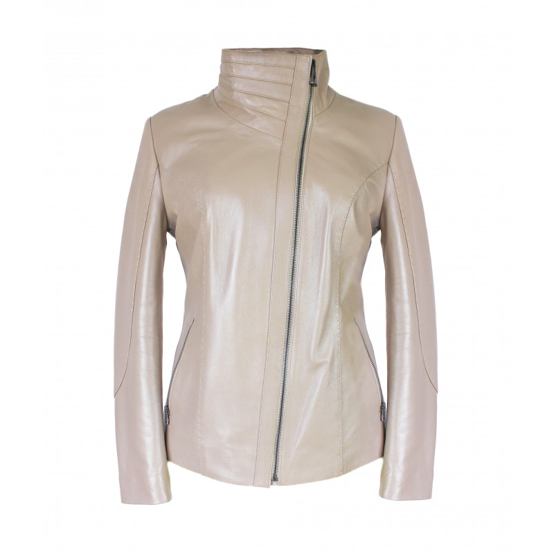 zerimar shoes Chaqueta de piel con cremallera diagonal FOSTE Envío gratis