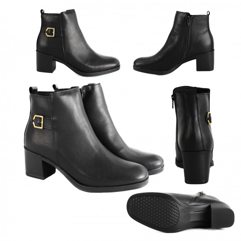 zerimar shoes Botines de piel con tacon y cremallera modelo HIGHES ÚLTIMAS EDICIONES
