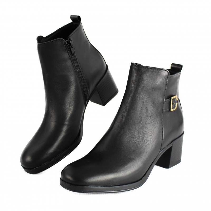 zerimar shoes Botines de piel con tacon y cremallera modelo HIGHES ÚLTIMAS EDICIONES