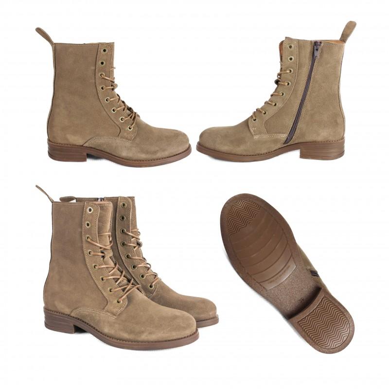 zerimar shoes Botas estilo militar con cremallera modelo DIER Últimos 2 días