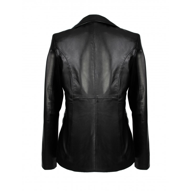 zerimar shoes Blazer de piel abotonada estilo elegante Precio de fábrica