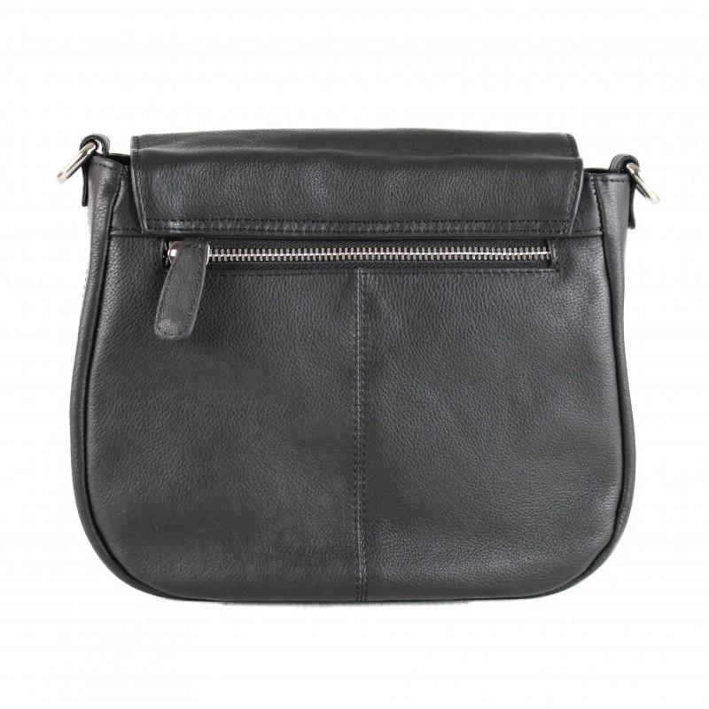zerimar shoes Bolso bandolera de piel detalle cadena 24x5x21 cm Promoción por tiempo limitado