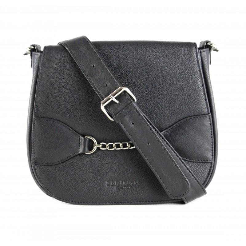 zerimar shoes Bolso bandolera de piel detalle cadena 24x5x21 cm Promoción por tiempo limitado