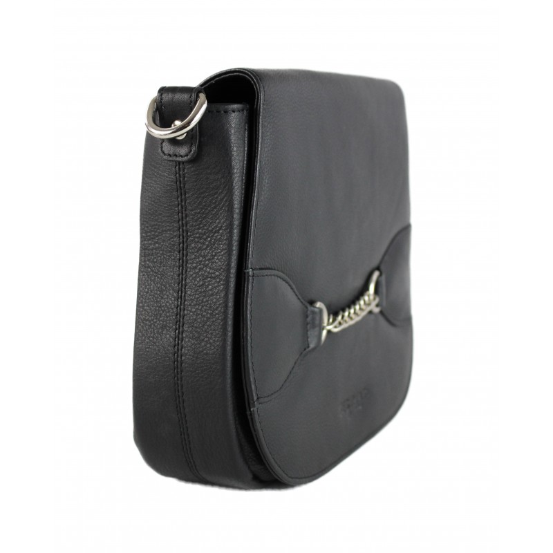 zerimar shoes Bolso bandolera de piel detalle cadena 24x5x21 cm Promoción por tiempo limitado