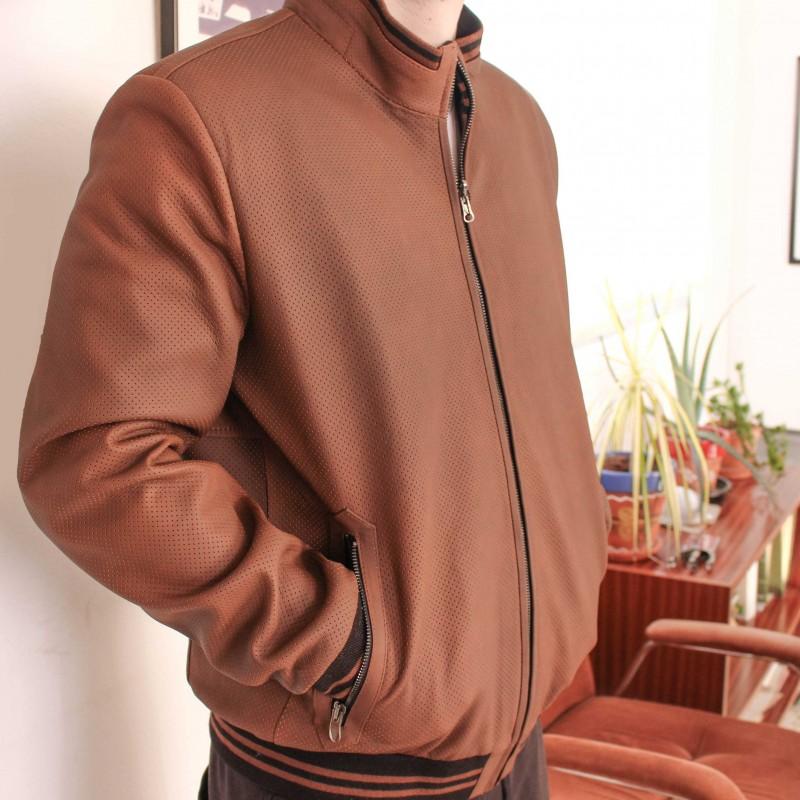 zerimar shoes Chaqueta de cuero perforada modelo ITALIA Oferta especial de fábrica