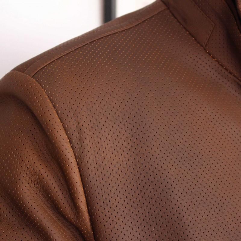 zerimar shoes Chaqueta de cuero perforada modelo ITALIA Oferta especial de fábrica