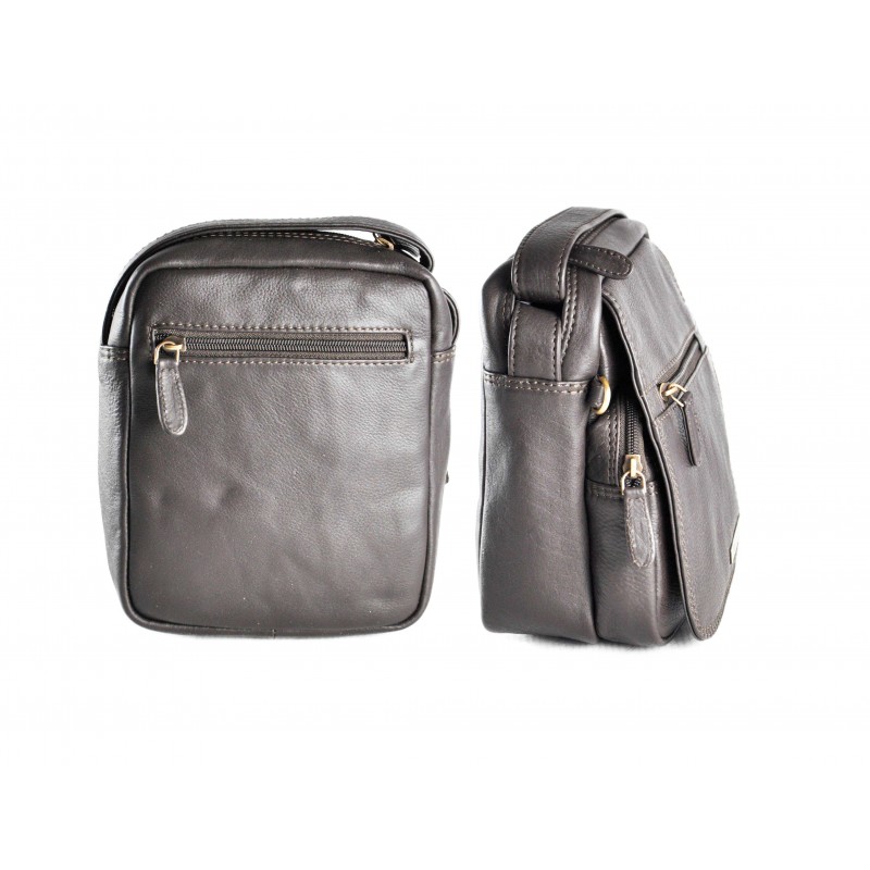 zerimar shoes Bolso bandolera de cuero multibolsillos 19x15x10 cm Solo queda un día