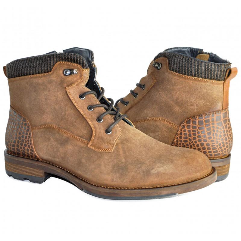 zerimar shoes Botas combi de piel con cierre de cremallera Ahorra y exporta