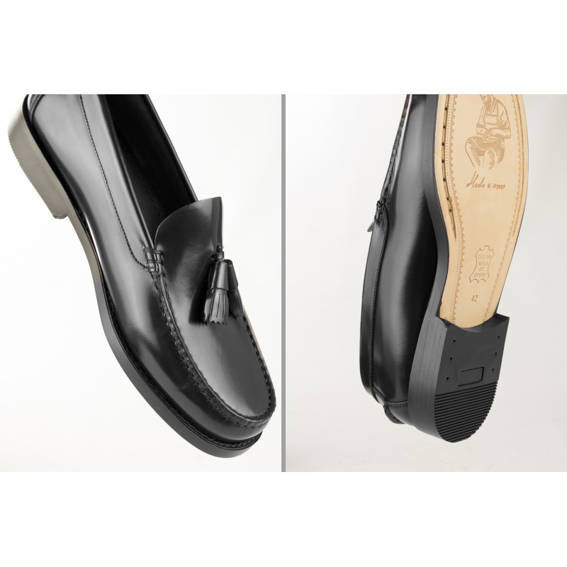 zerimar shoes Mocasines de hombre con borlas y suela de cuero En oferta