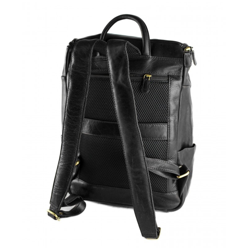 zerimar shoes Mochila de piel grabada estilo vintage con cierre de cremallera Última moda
