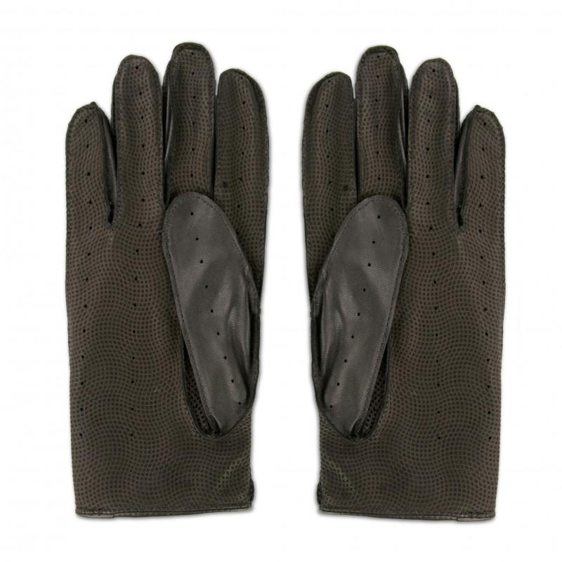 zerimar shoes Guantes para conducir de cuero con cierre de botón Descuento por venta flash
