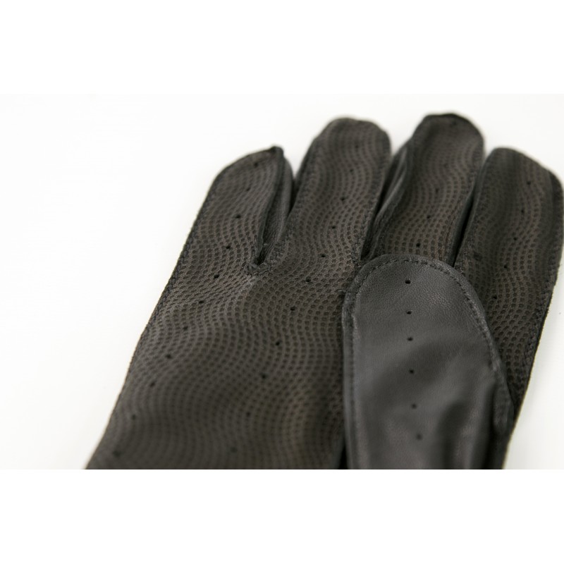 zerimar shoes Guantes para conducir de cuero con cierre de botón Descuento por venta flash