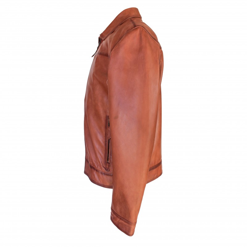 zerimar shoes Chaqueta de piel con cuello clasico modelo SAVE Grandes ahorros