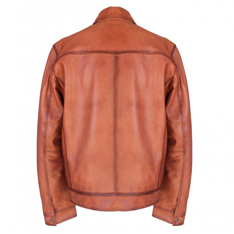 zerimar shoes Chaqueta de piel con cuello clasico modelo SAVE Grandes ahorros