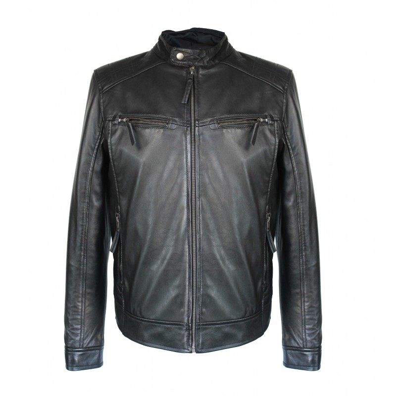 zerimar shoes Chaqueta de piel con capucha removible NOTTE Outlet