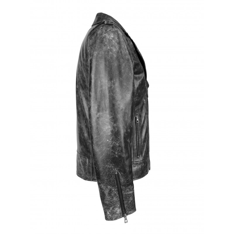 zerimar shoes Chaqueta de piel biker OLD SCHOOL Venta caliente