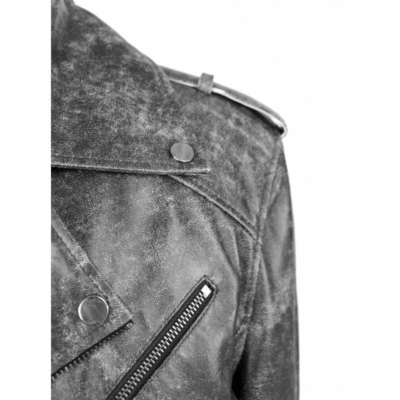 zerimar shoes Chaqueta de piel biker OLD SCHOOL Venta caliente