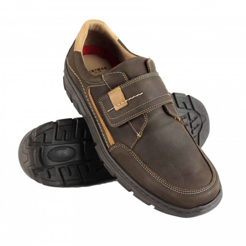 zerimar shoes Zapato de cuero con cierre de velcro modelo BICO En oferta